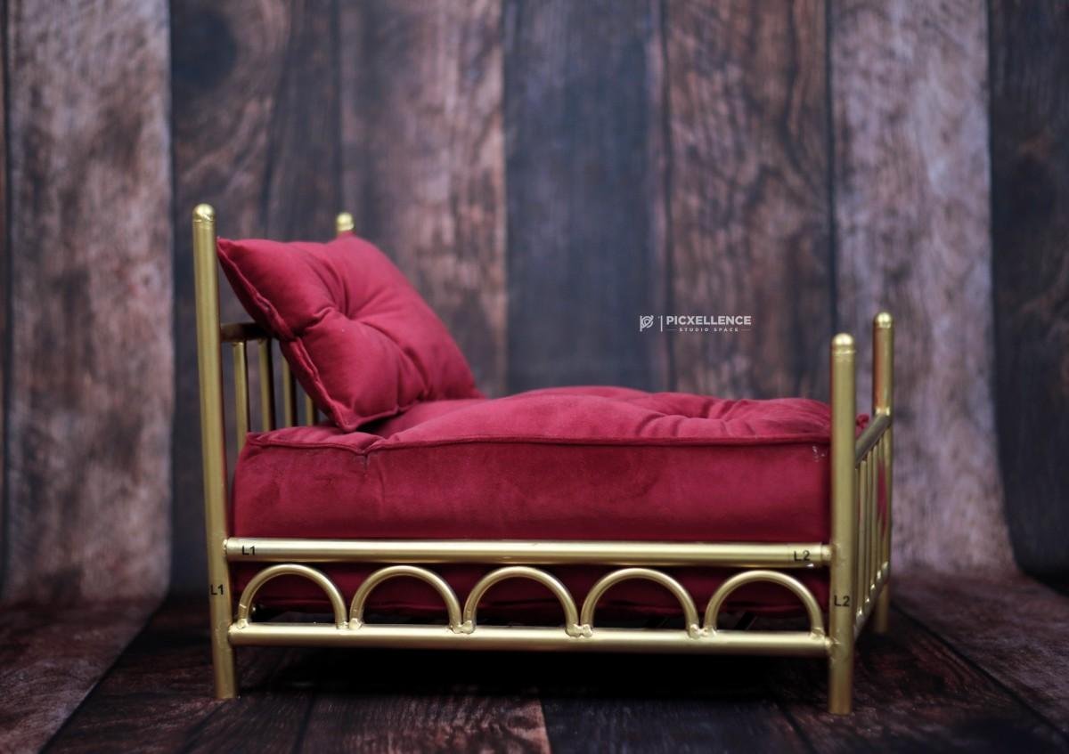 Royal Red Velvet Crib